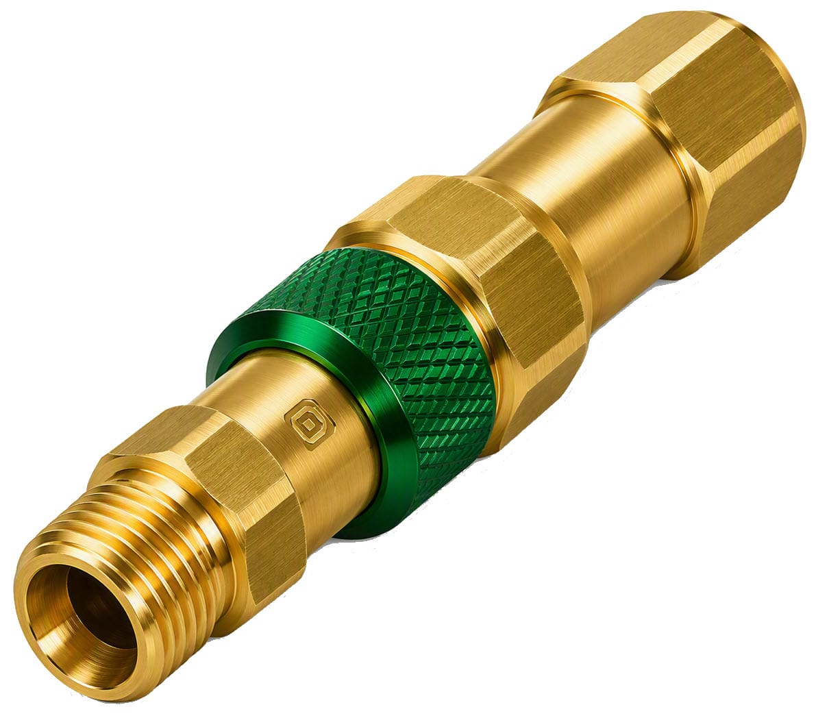 Western QDB32 Oxygen Quick Disconnect w/Check Valve - Regulator To Hose RH 9/16"-18 (B)