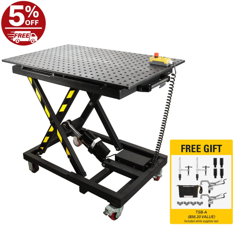 BUILDPRO Electric Rhino Scissor Lift Mobile Working Station TDESL4830
