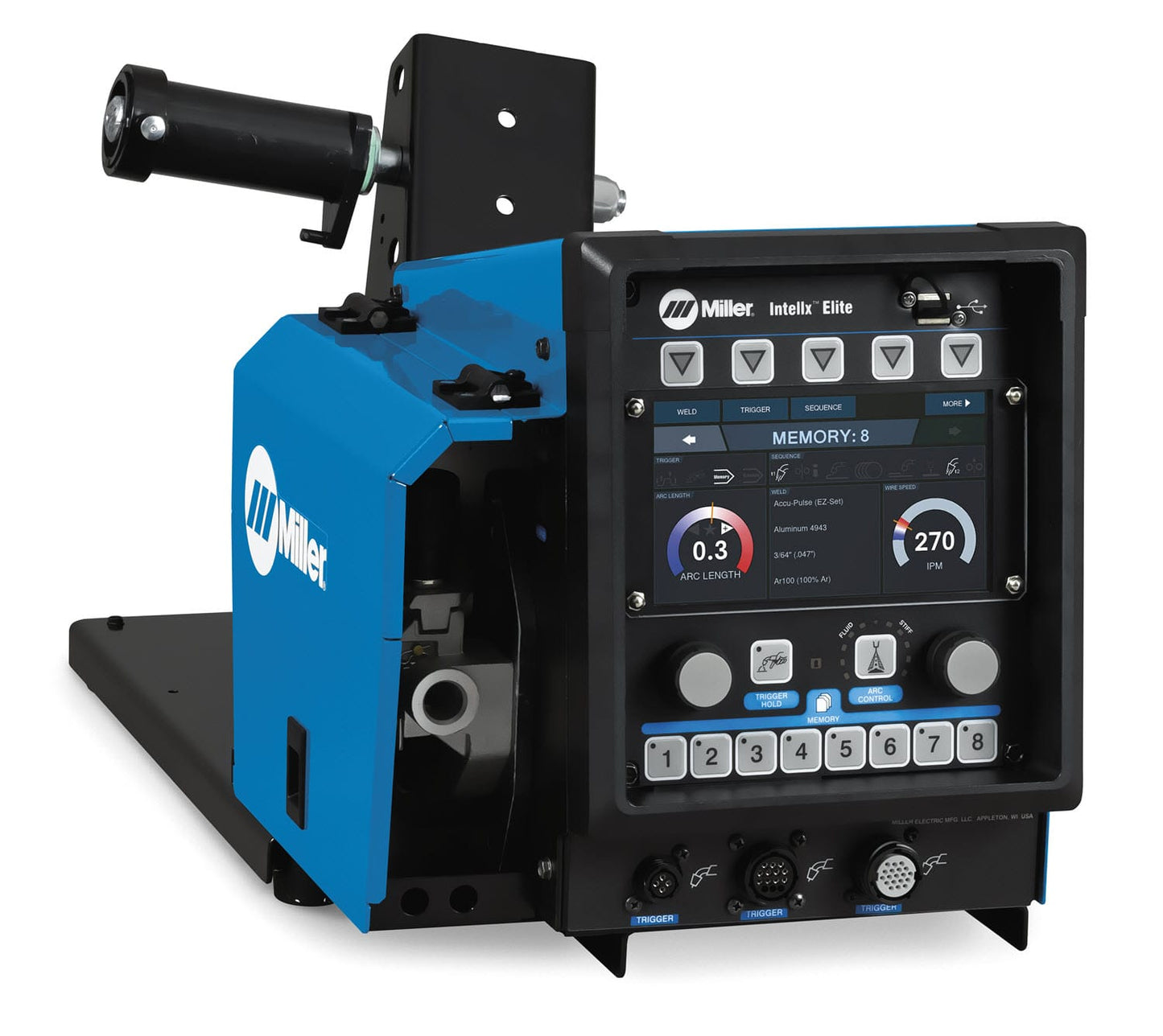 Deltaweld 350 MIGRunner with Intellx Elite and AlumaDrive Push-Pull Gun 951000286