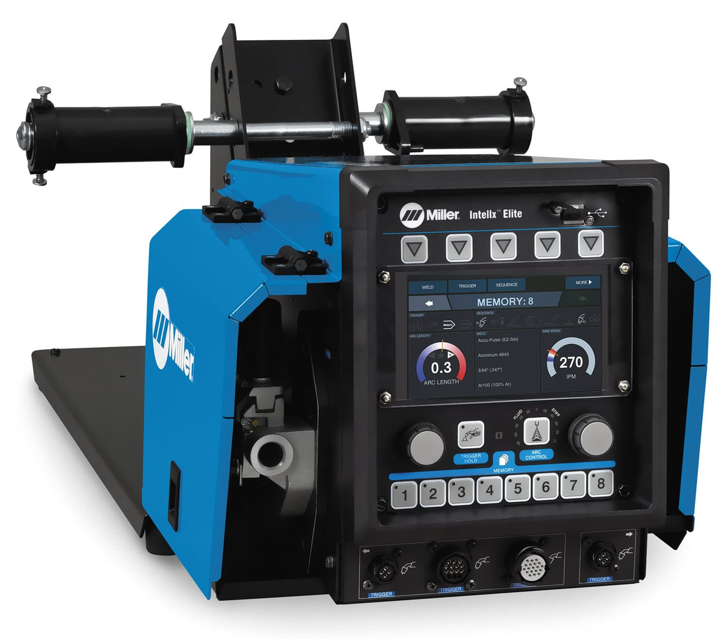 Deltaweld 350 MIGRunner with Intellx Elite Dual and AlumaDrive Push-Pull Gun 951000287
