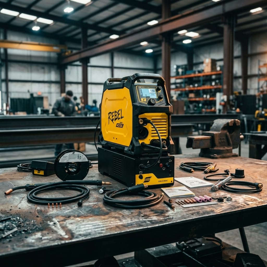 Multi-process welder with water cooler — Workshop Lifestyle | Generated by Modelize