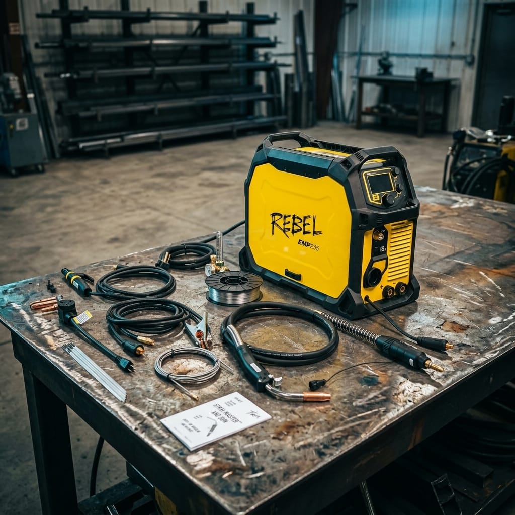 Multiprocess Welder — Industrial Workshop Lifestyle | Generated by Modelize