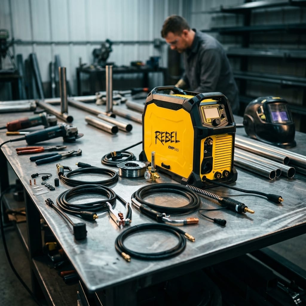 Multiprocess Welder — workshop lifestyle | Generated by Modelize