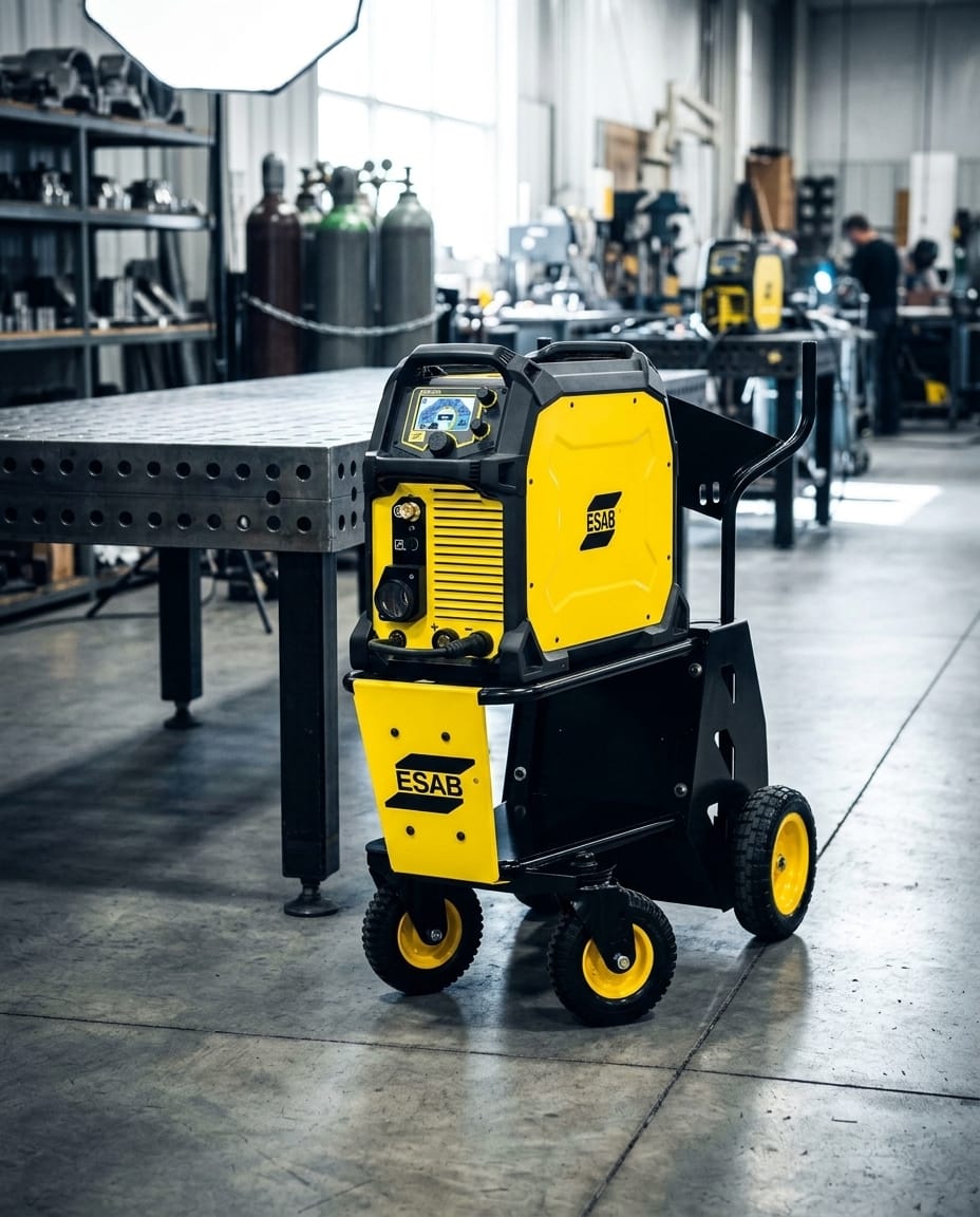 Multiprocess welder with integrated cart — Professional Workshop Environment | Generated by Modelize