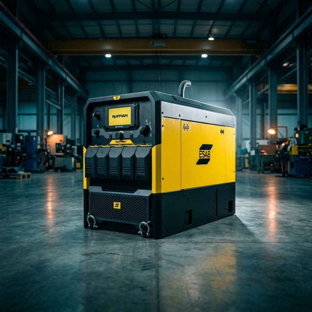 Engine-driven multiprocess welder — Job Site Hero | Generated by Modelize