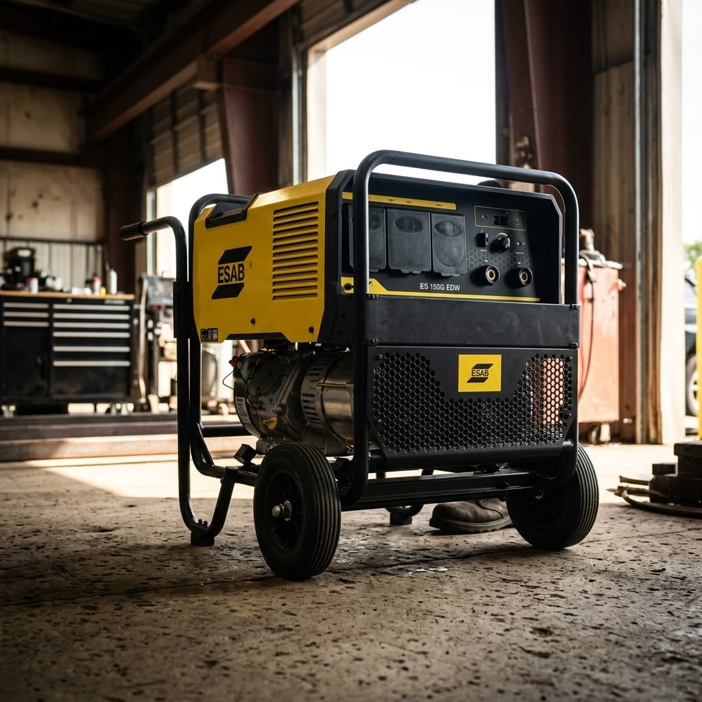 Engine-driven welder and generator — Outdoor Jobsite Context | Generated by Modelize