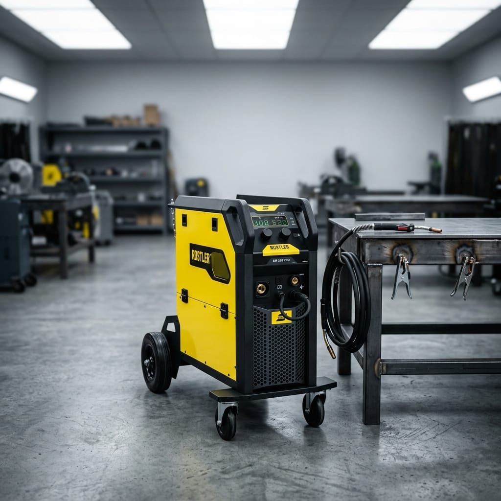MIG Welder — Industrial Workshop Context | Generated by Modelize