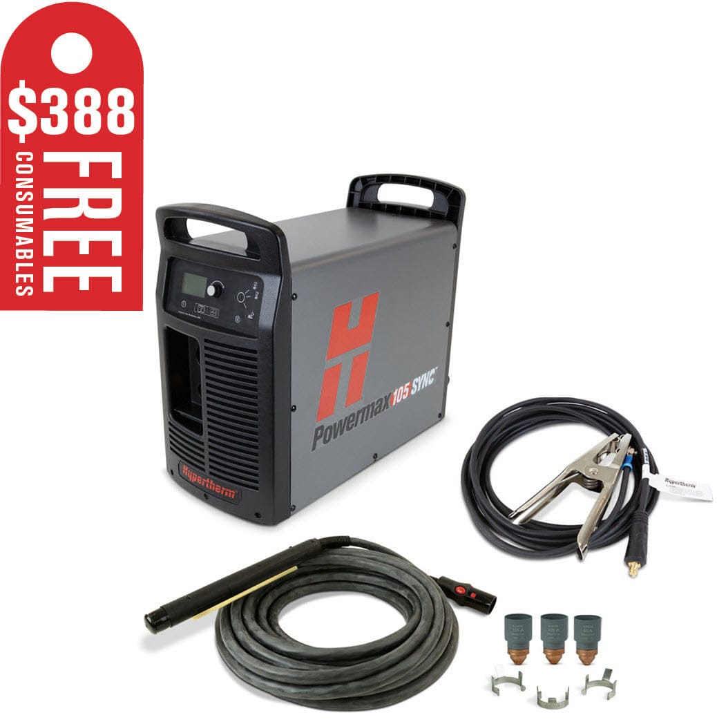 Hypertherm Welders Hypertherm Powermax105 SYNC Plasma Cutter w/CPC & 180 Degree Machine Torch