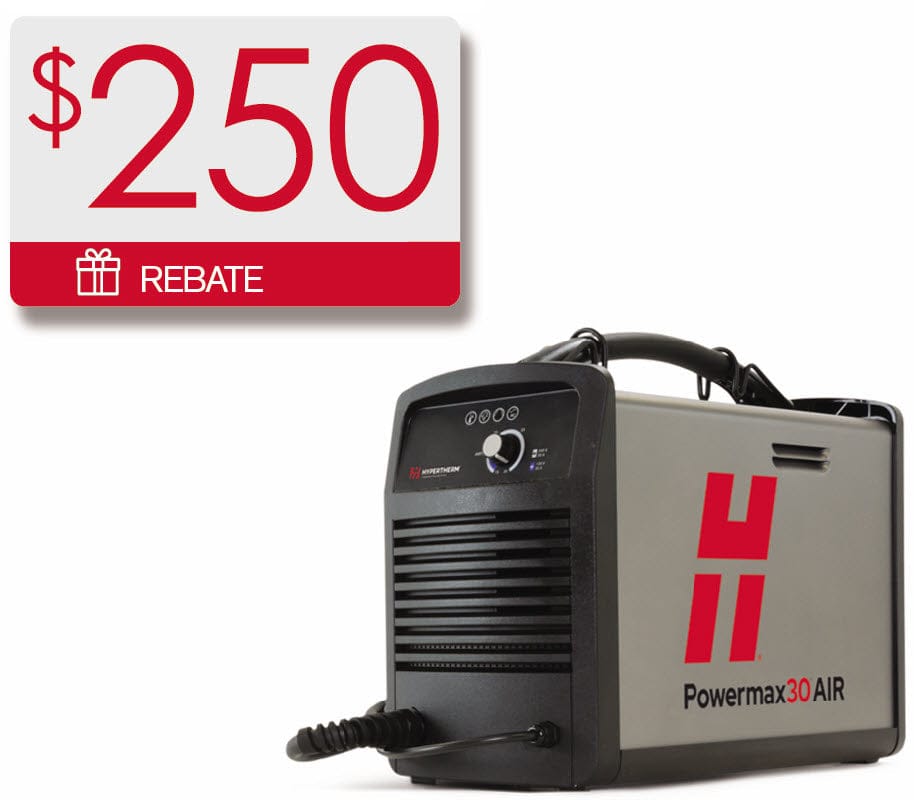 Hypertherm Welders 15 ft Hypertherm Powermax30 AIR Plasma Cutter w/75 Degree Handheld Torch 088096