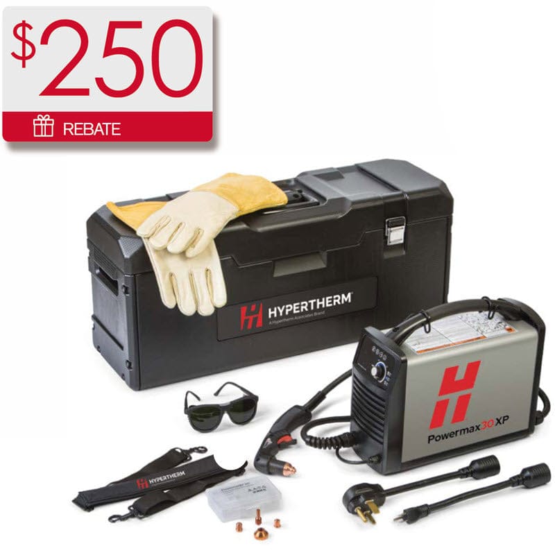 Hypertherm Welders 15 ft Hypertherm Powermax30 XP Plasma Cutter w/75 Degree Handheld Torch 088079
