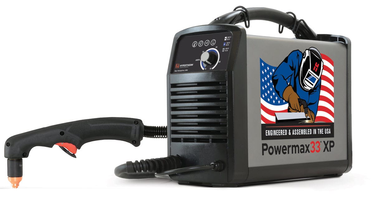 Hypertherm Welders 15 ft Hypertherm Powermax33 XP Plasma Cutter w/75 Degree Handheld Torch 088592
