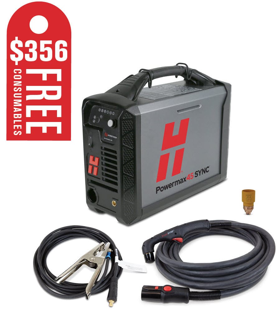 Hypertherm Welders Hypertherm Powermax45 SYNC Plasma Cutter w/CPC & 75 Degree Handheld Torch