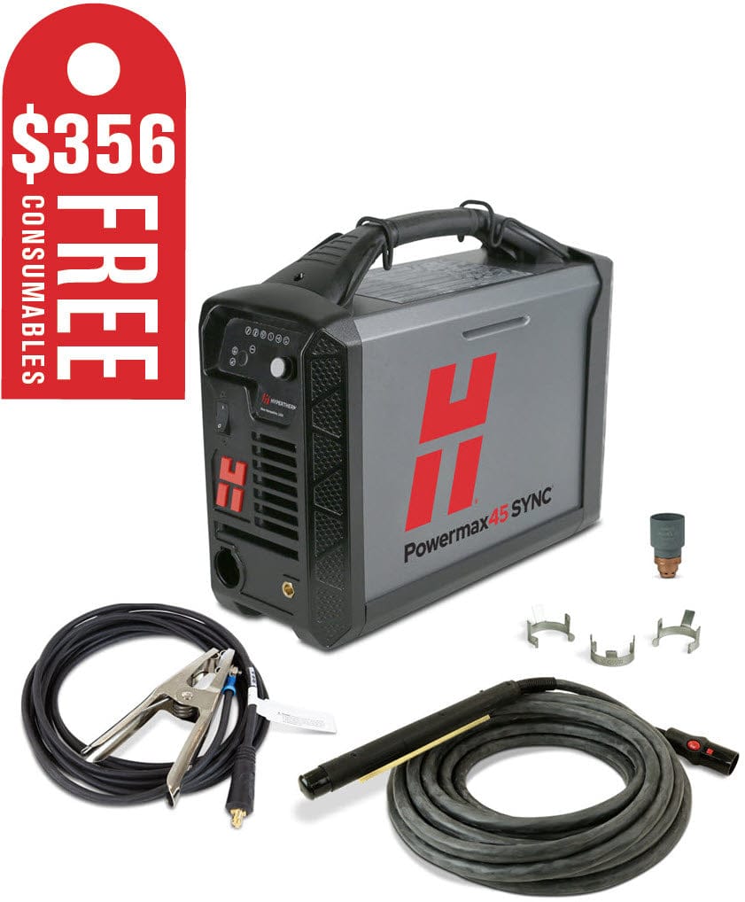 Hypertherm Welders Hypertherm Powermax45 SYNC Plasma Cutter w/CPC & 180 Degree Machine Torch