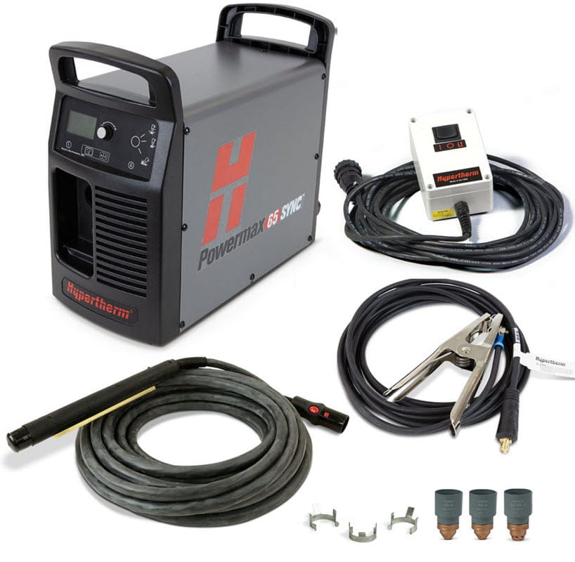 Hypertherm Welders Hypertherm Powermax65 SYNC Plasma Cutter w/CPC, 180 Degree Machine Torch & Remote