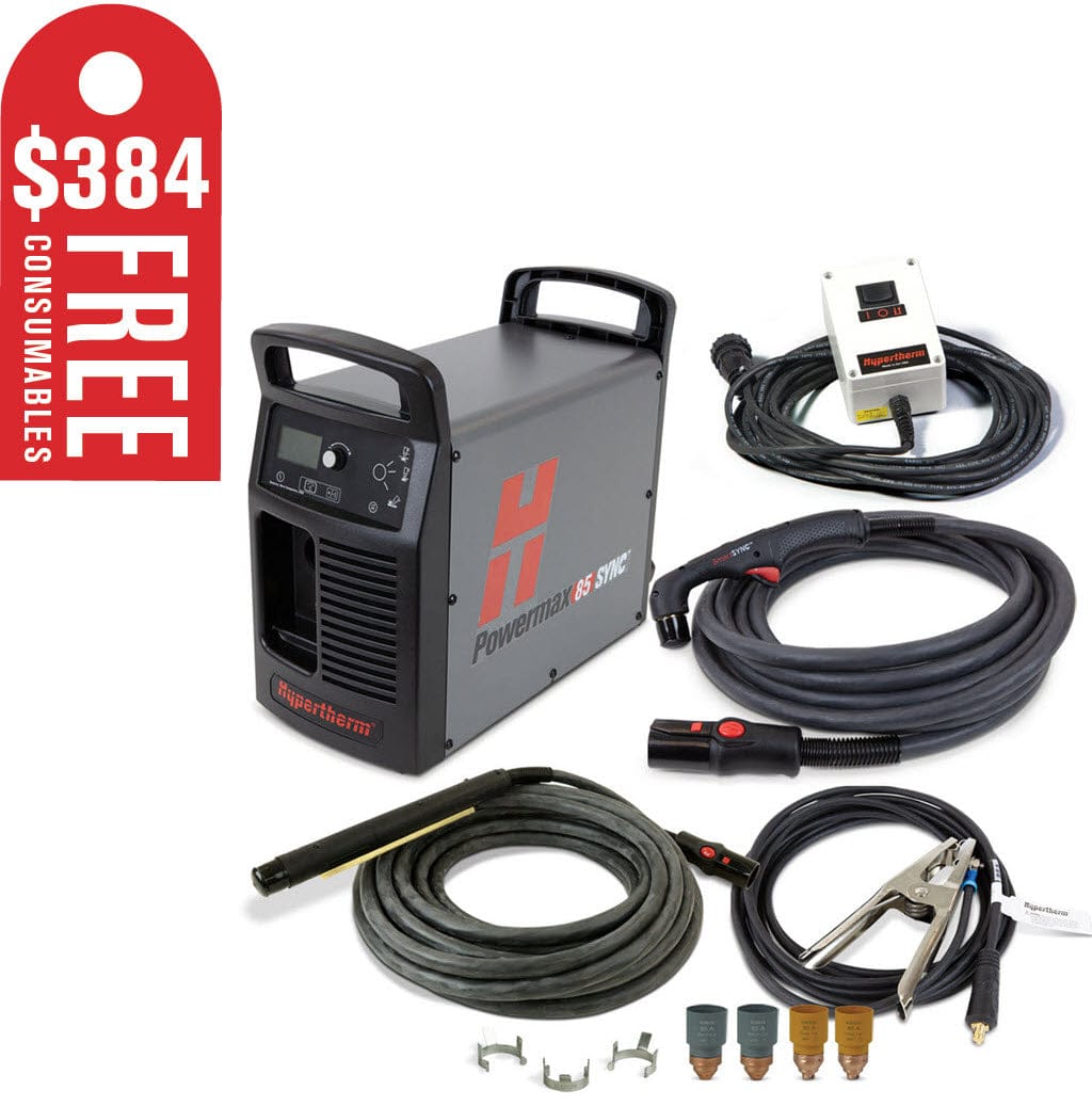 Hypertherm Welders Hypertherm Powermax85 SYNC Plasma Cutter w/CPC, 75 & 180 Degree Torches, & Remote