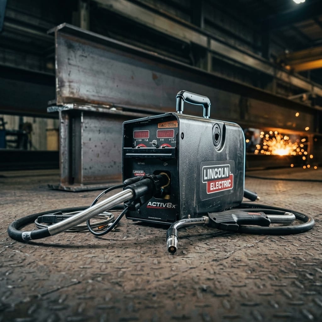 Portable Wire Feeder and Welding Torch — Rugged Industrial Lifestyle | Generated by Modelize