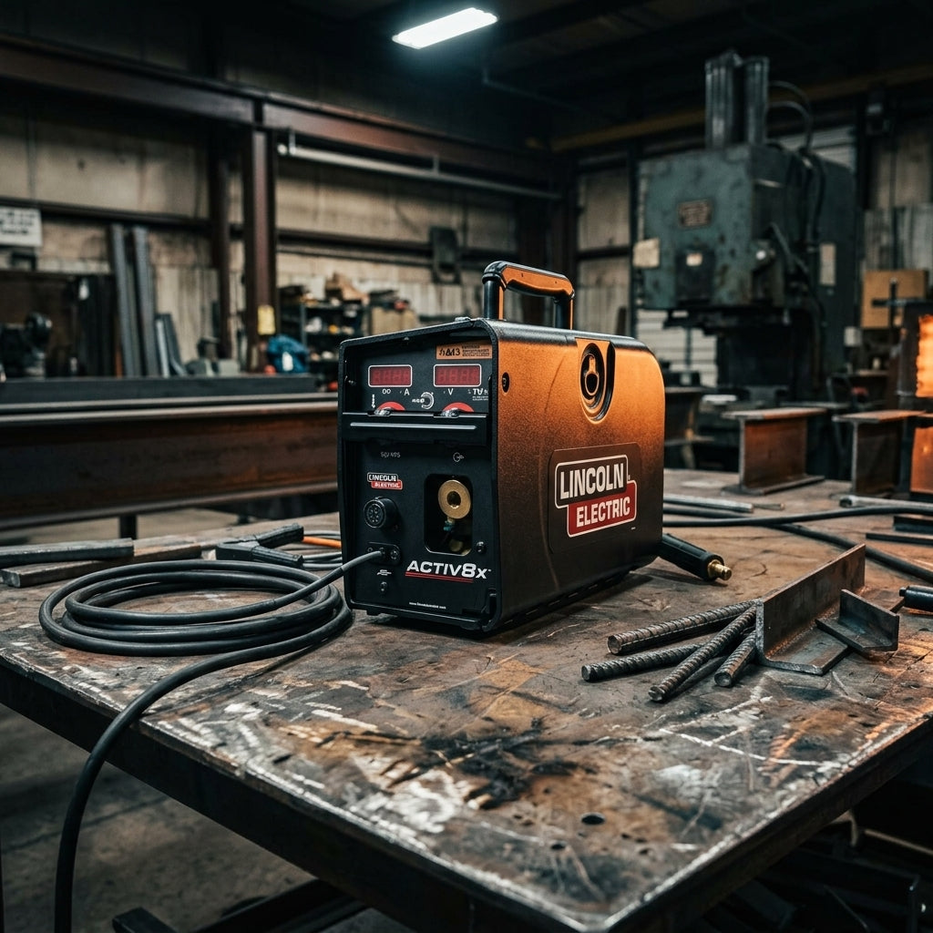 Portable wire feeder — Industrial Job Site Lifestyle | Generated by Modelize