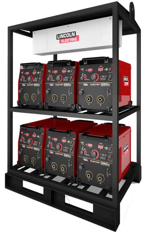 Lincoln Welders Lincoln Flextec 350X Construction (Tweco) 6-Pack Rack K4277-2