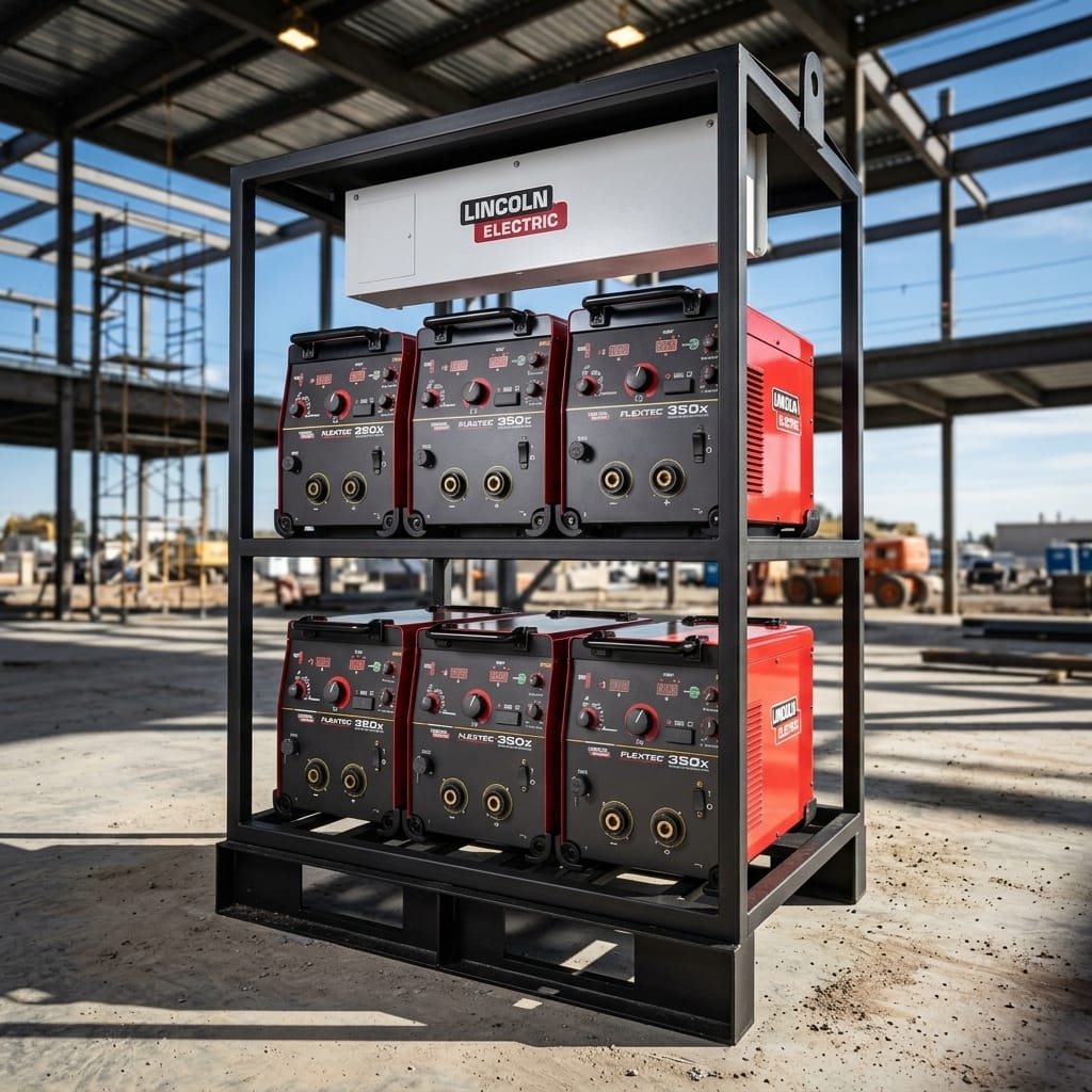 Multi-process welder rack system — Construction Site Lifestyle | Generated by Modelize