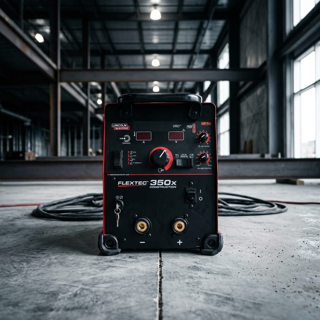 Multi-process industrial welder — Jobsite Lifestyle | Generated by Modelize