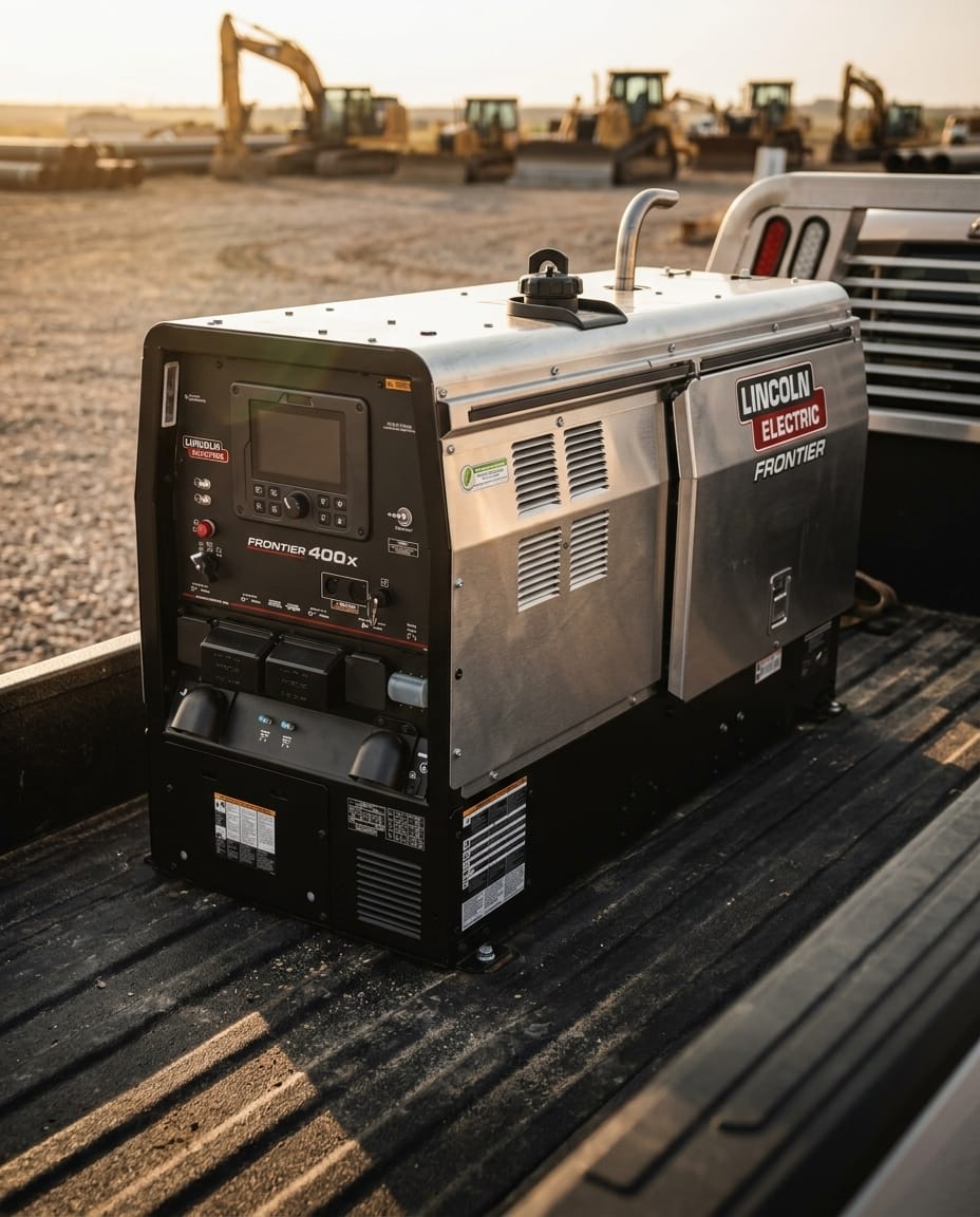 Diesel engine-driven welder and generator — Jobsite Lifestyle | Generated by Modelize