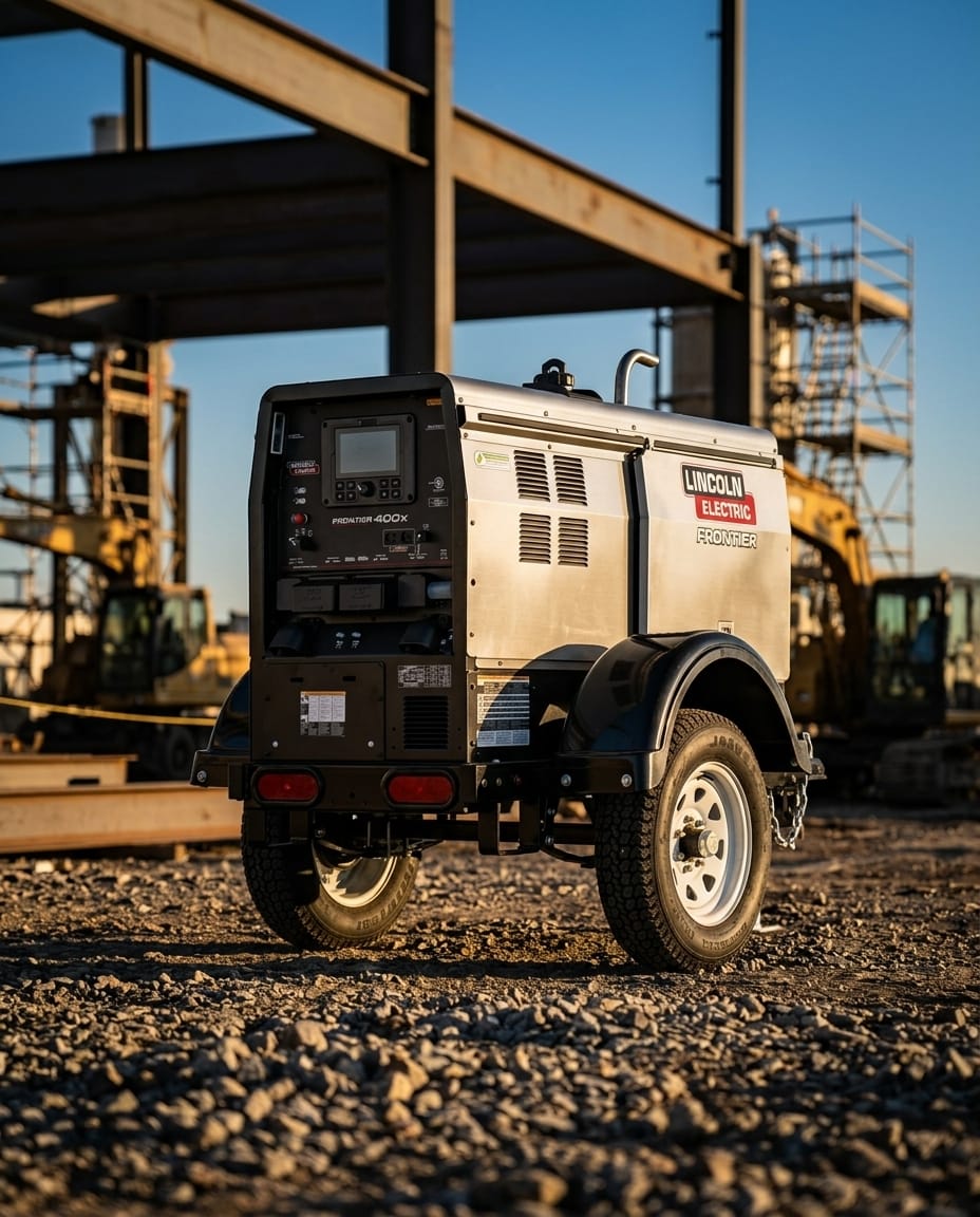 Engine-driven welder/generator trailer unit — Industrial Lifestyle | Generated by Modelize