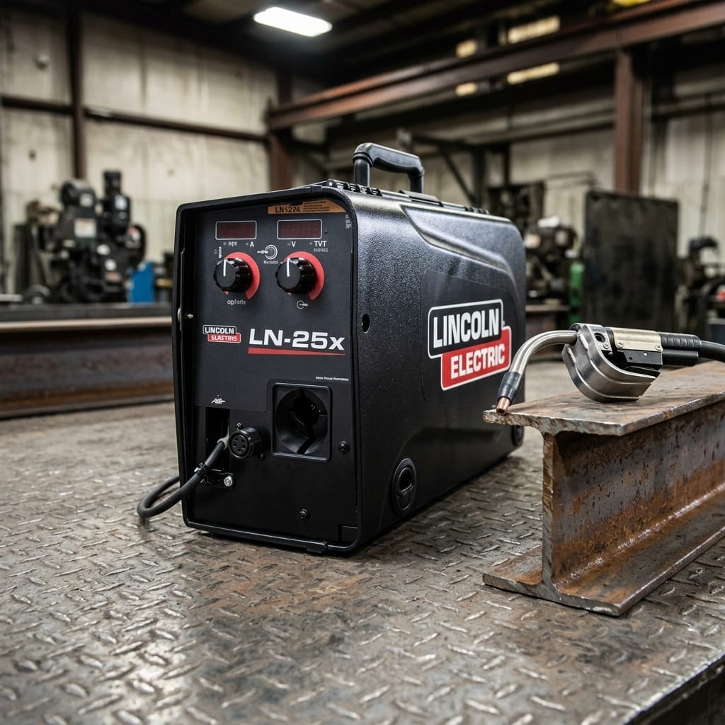 Portable semi-automatic wire feeder and welding gun kit — Industrial Jobsite Lifestyle | Generated by Modelize