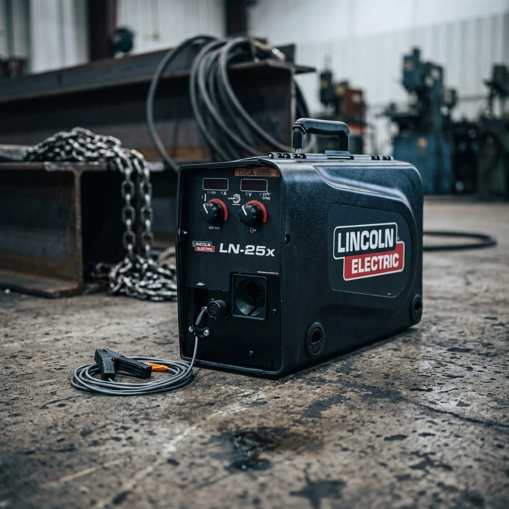 Portable Industrial Wire Feeder — Job Site Environment | Generated by Modelize