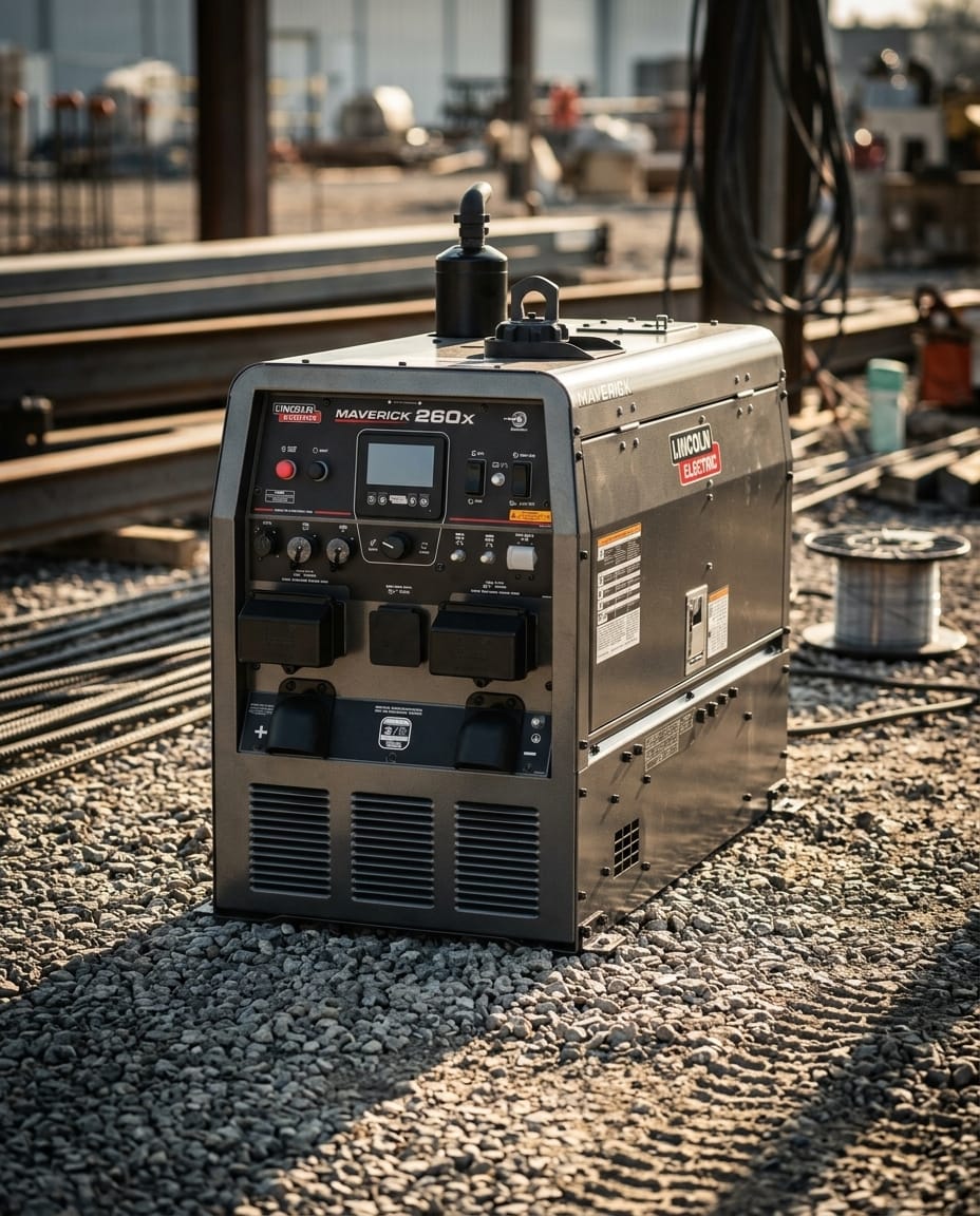 Diesel engine-driven welder — Rugged Field Site | Generated by Modelize