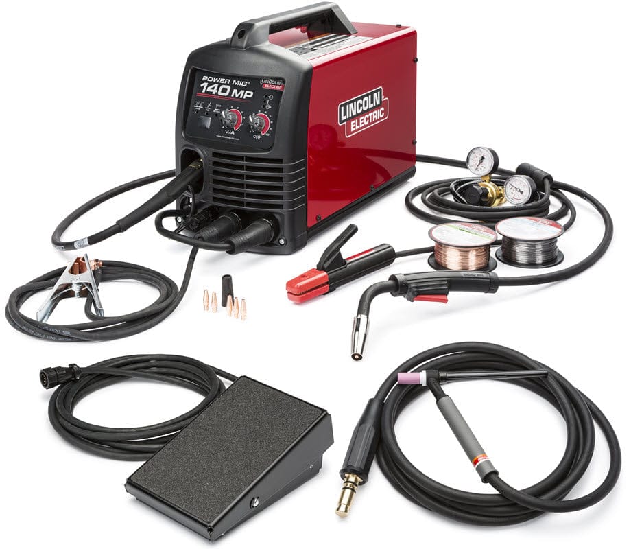 Lincoln Welders Lincoln POWER MIG 140 MP Multi-Process Welder TIG One-Pak K4499-1