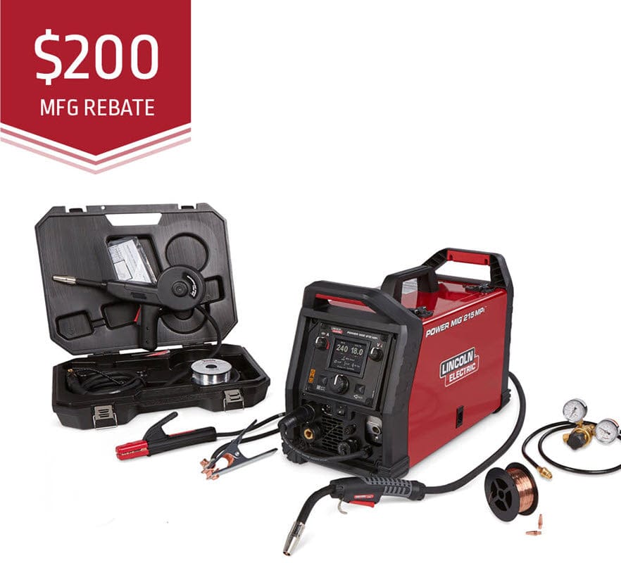 Lincoln Welders Lincoln Power MIG 215 MPi Multi-Process Welder Aluminum One-Pak K4877-1