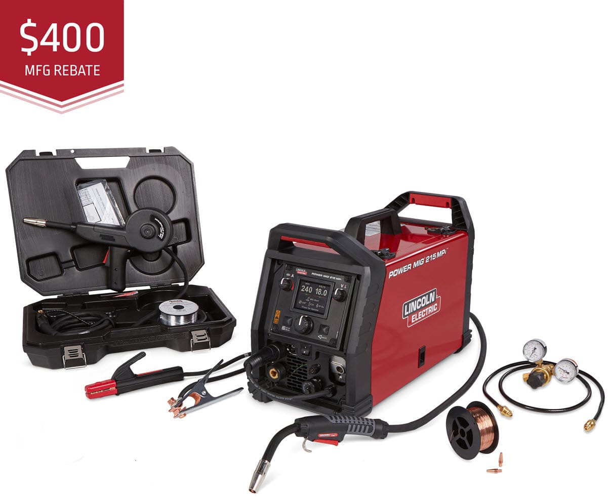 Lincoln Welders Lincoln Power MIG 215 MPi Multi-Process Welder Aluminum One-Pak K4877-1