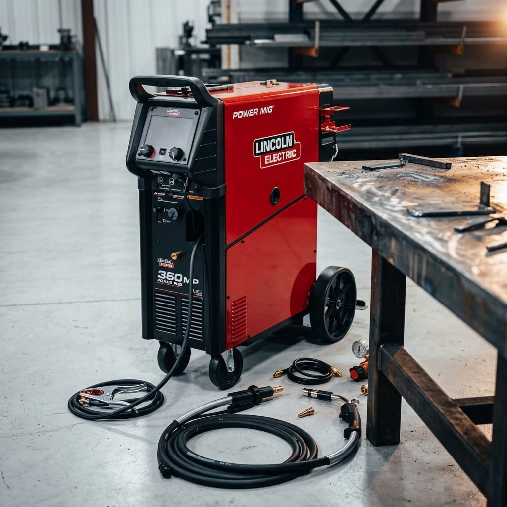 Multi-process industrial welder — Fabrication Shop Lifestyle | Generated by Modelize