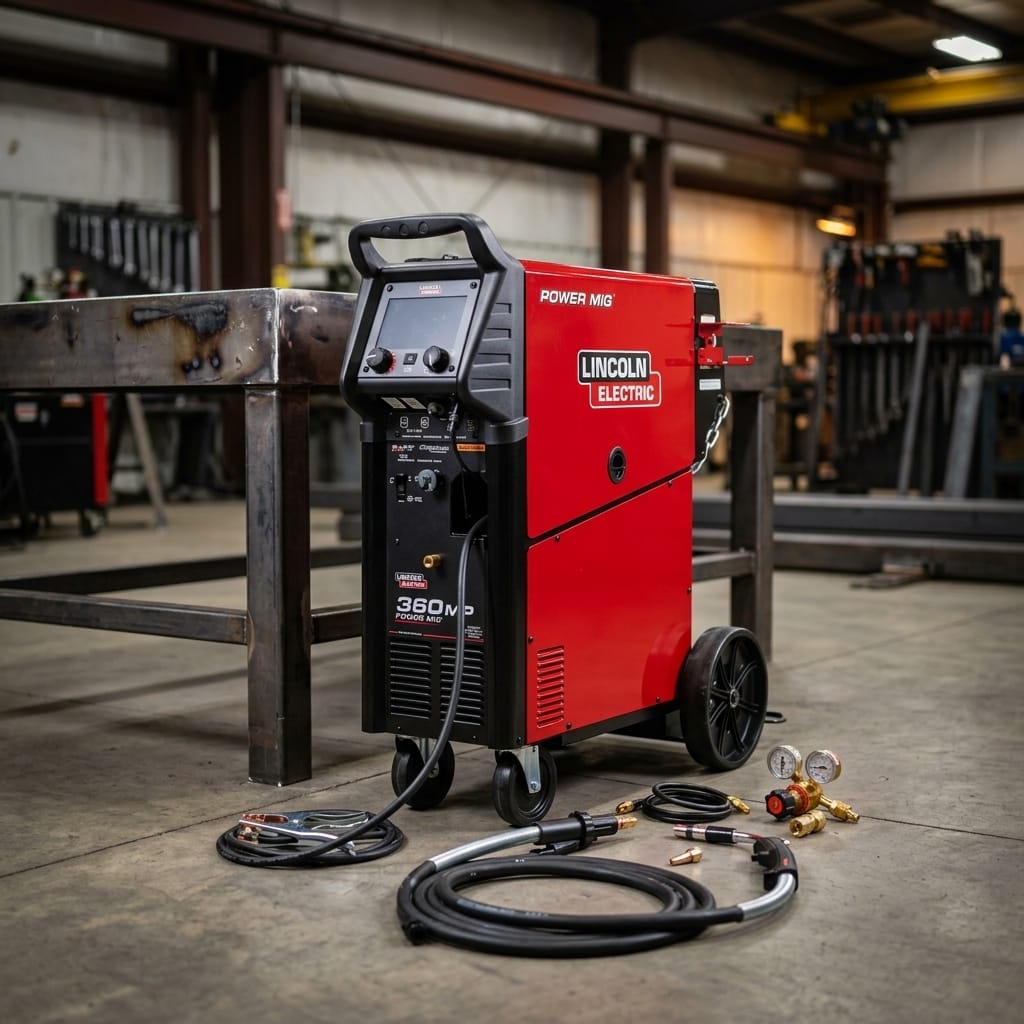 Multi-process industrial welder — Fabrication Shop Lifestyle | Generated by Modelize