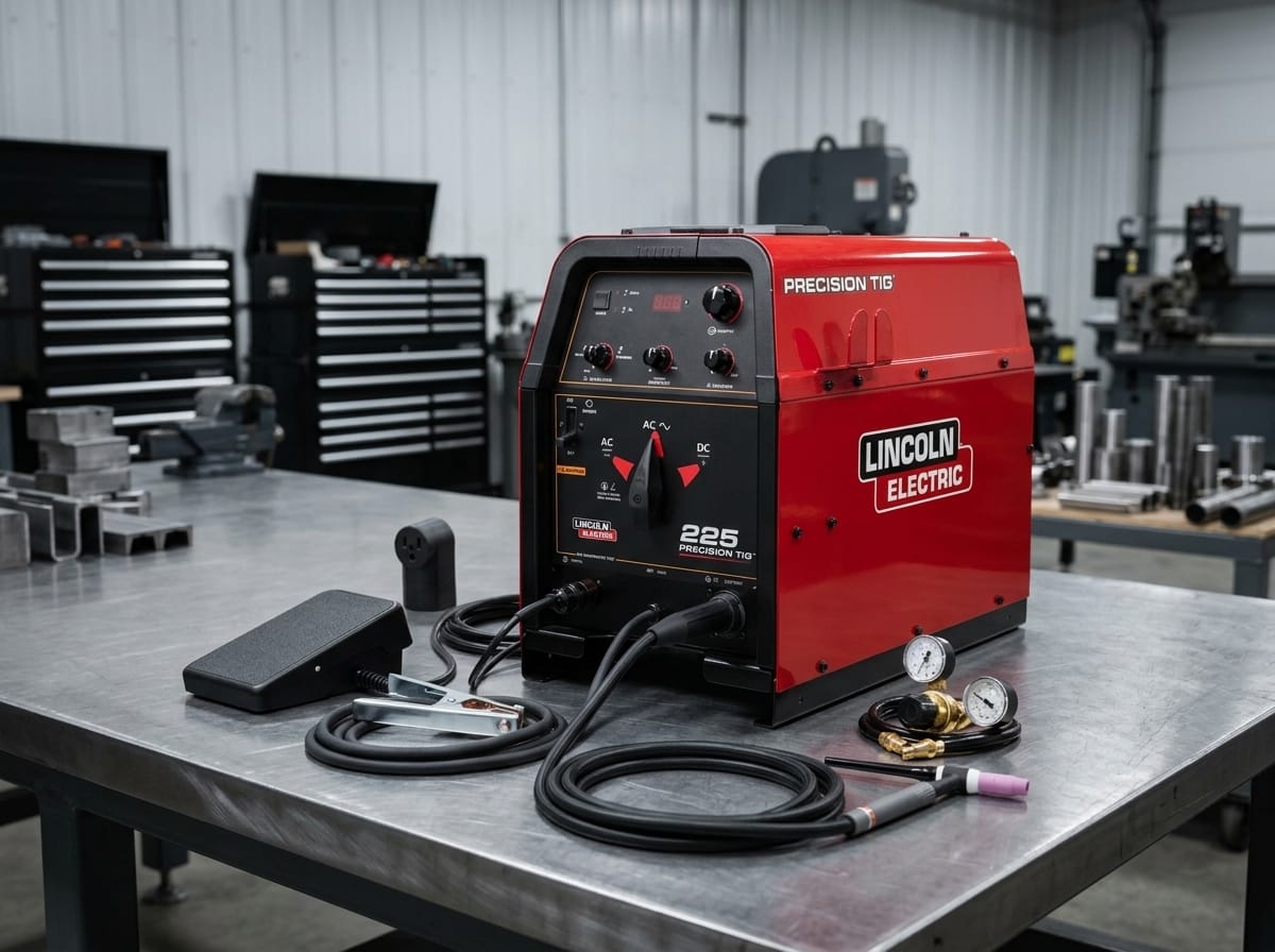 Industrial TIG Welder — Workshop Lifestyle | Generated by Modelize