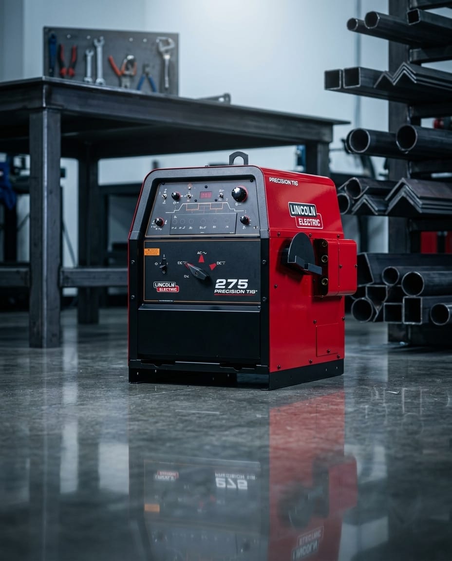 Industrial TIG Welder — Fabrication Workshop Lifestyle | Generated by Modelize