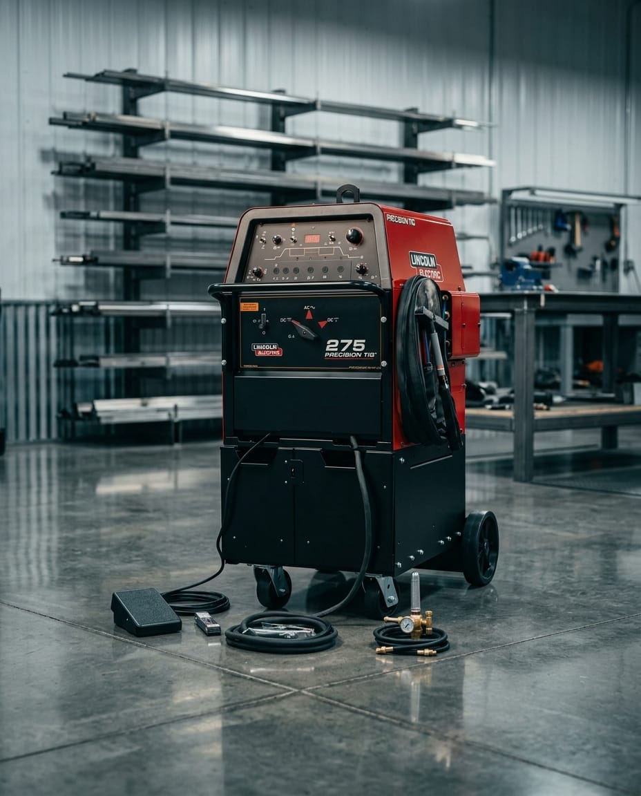 Industrial TIG Welder system — Workshop Environment | Generated by Modelize