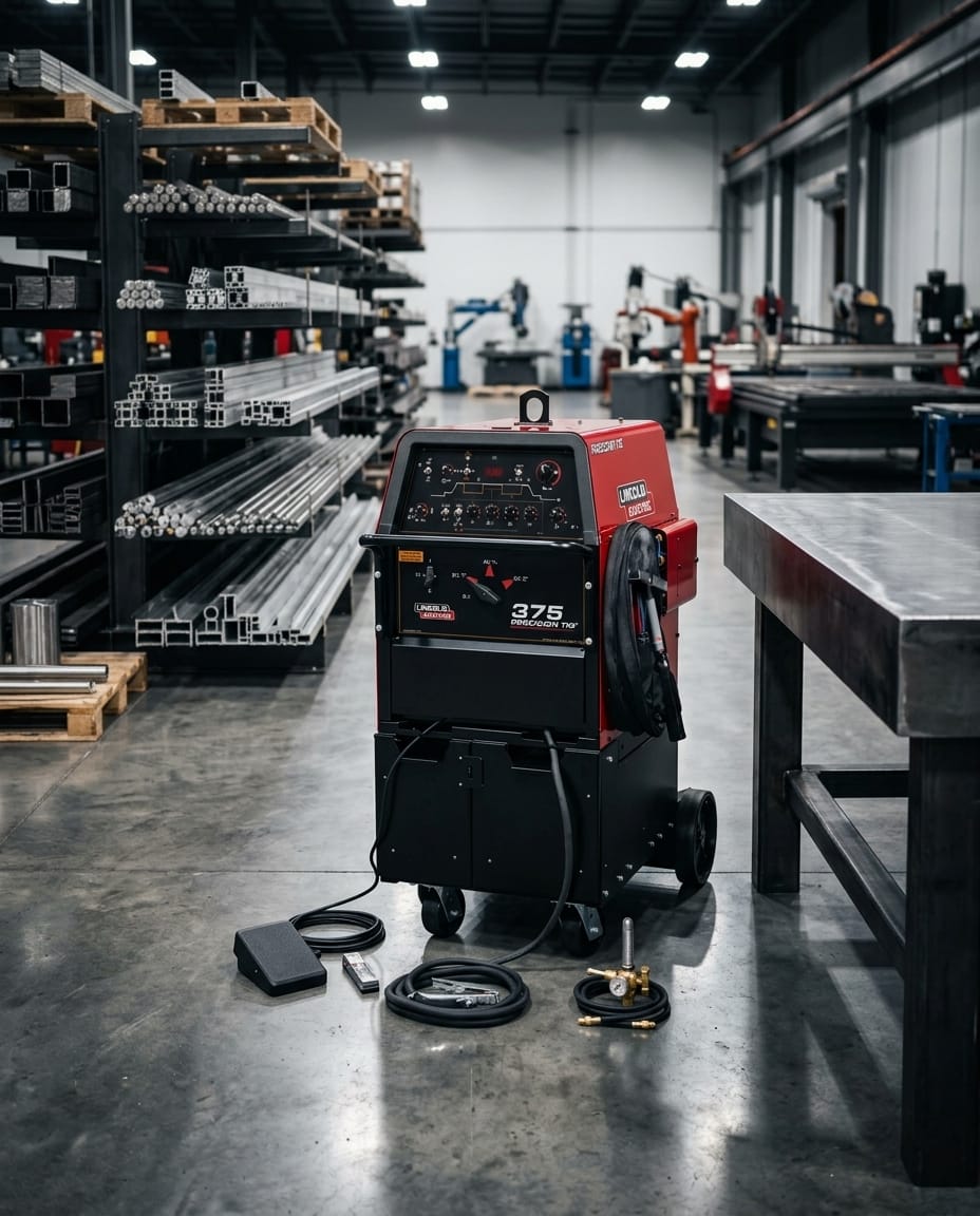 Industrial TIG Welder — Workshop Lifestyle | Generated by Modelize