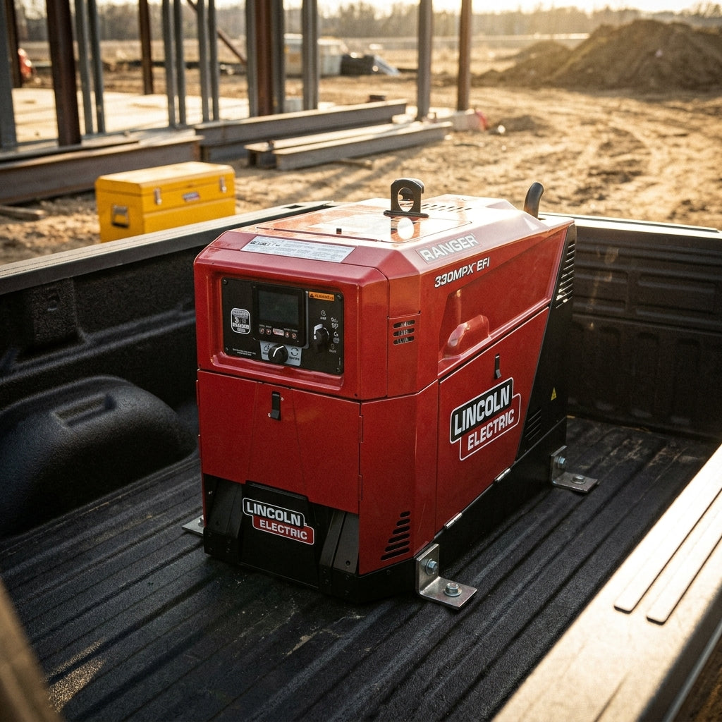 Engine-driven welder and generator — Job Site Lifestyle | Generated by Modelize
