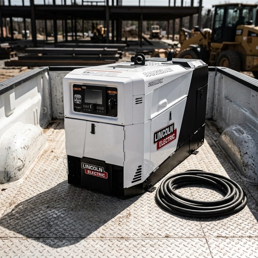 Engine-driven welder and air compressor — Rugged Jobsite Lifestyle | Generated by Modelize