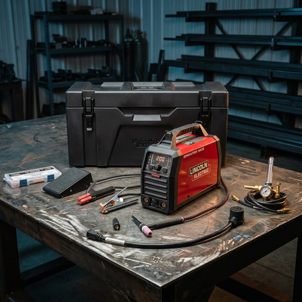 Portable TIG/Stick welder kit — Workshop Lifestyle | Generated by Modelize