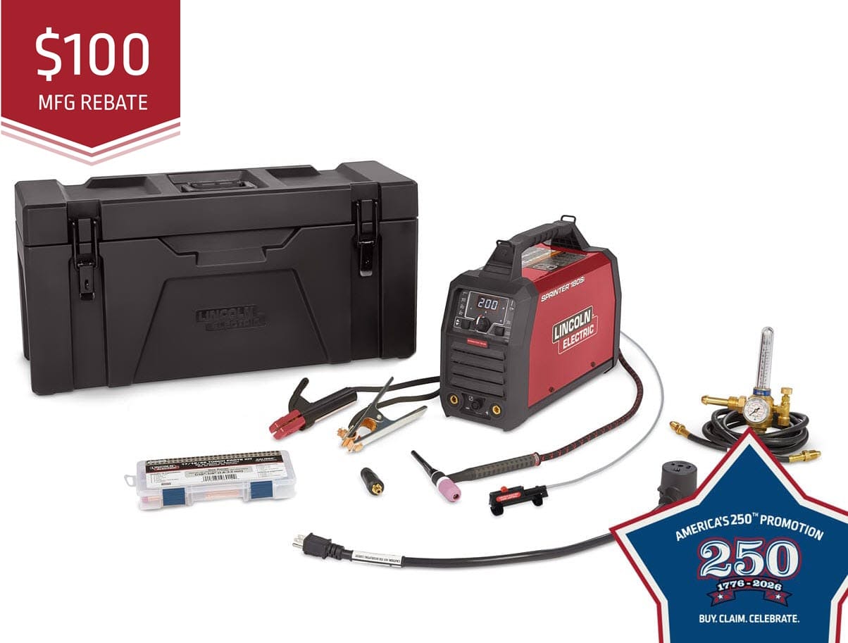 Lincoln Sprinter 180Si Hand Amptrol TIG One-Pak & Case K5953-2