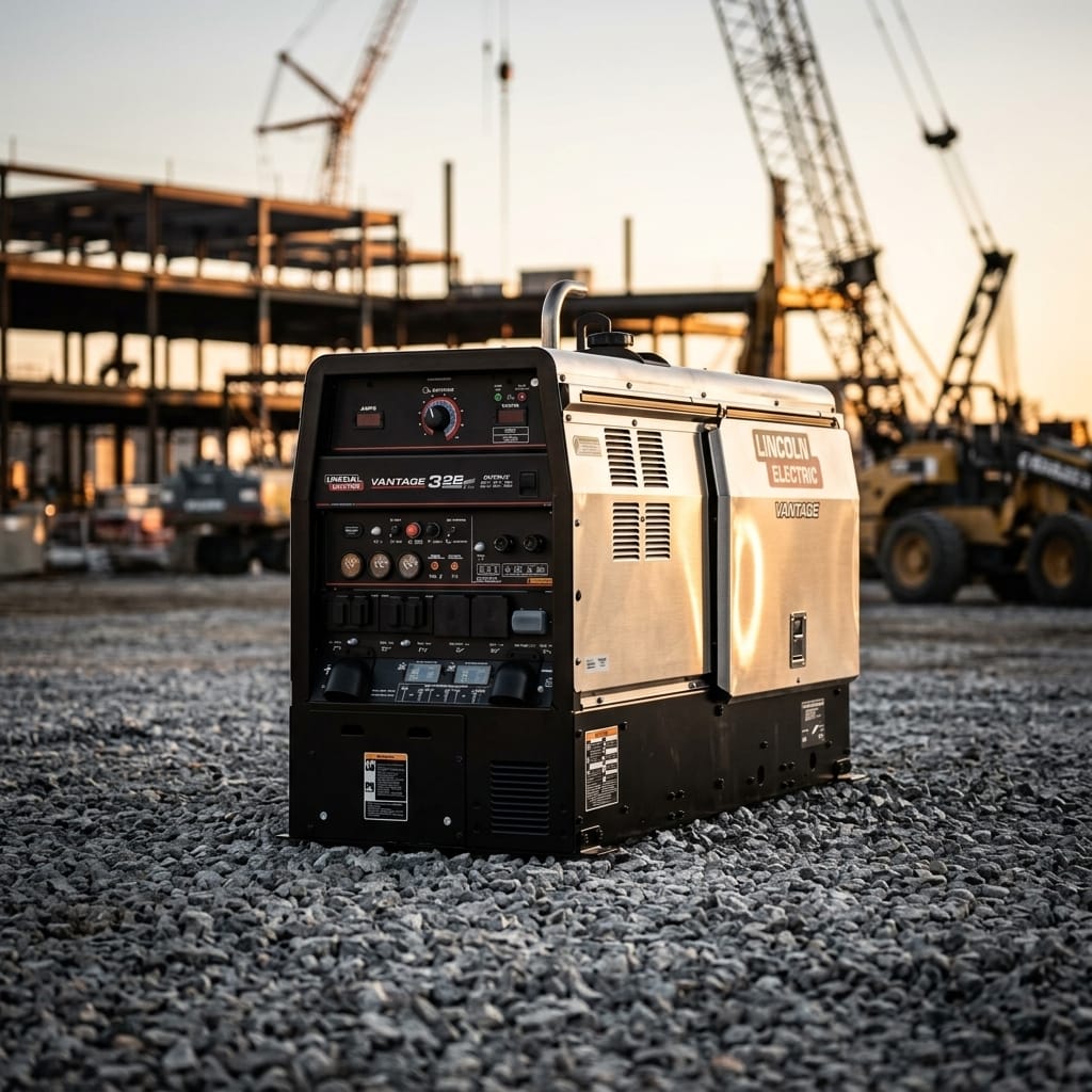 Diesel engine welder and generator — Industrial Site Lifestyle | Generated by Modelize