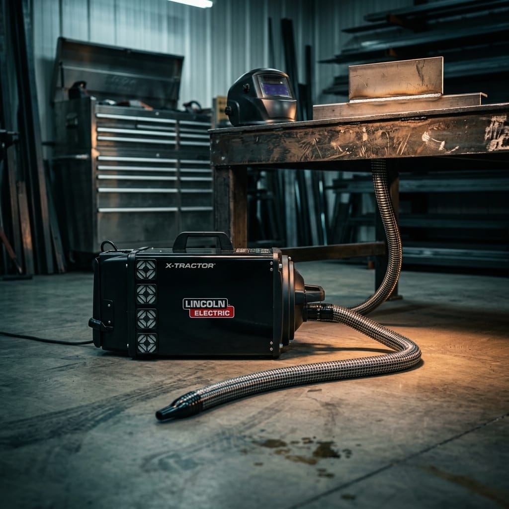 Portable welding fume extractor — Industrial Workshop Lifestyle | Generated by Modelize