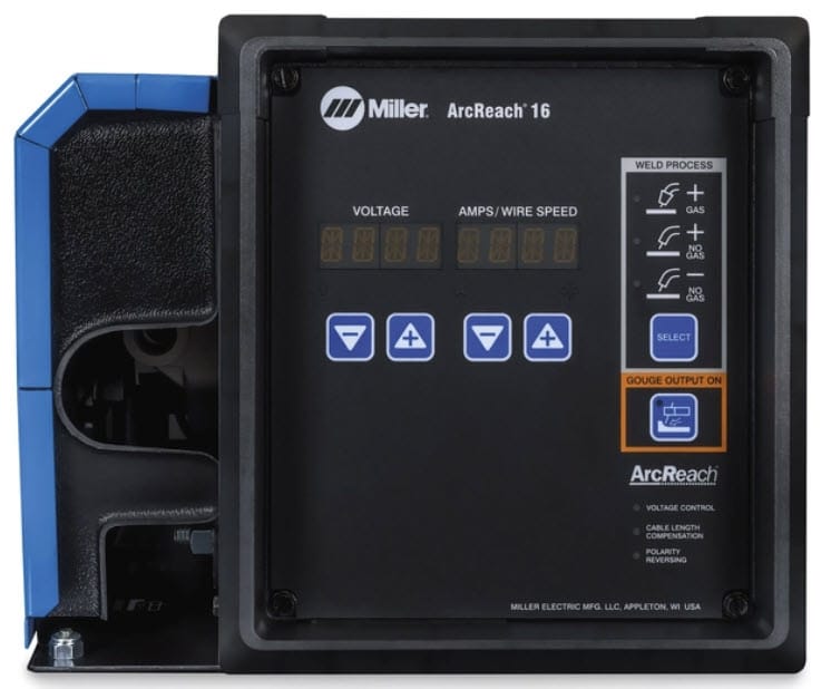 Miller ArcReach 16 remote control unit with digital voltage and wire speed displays