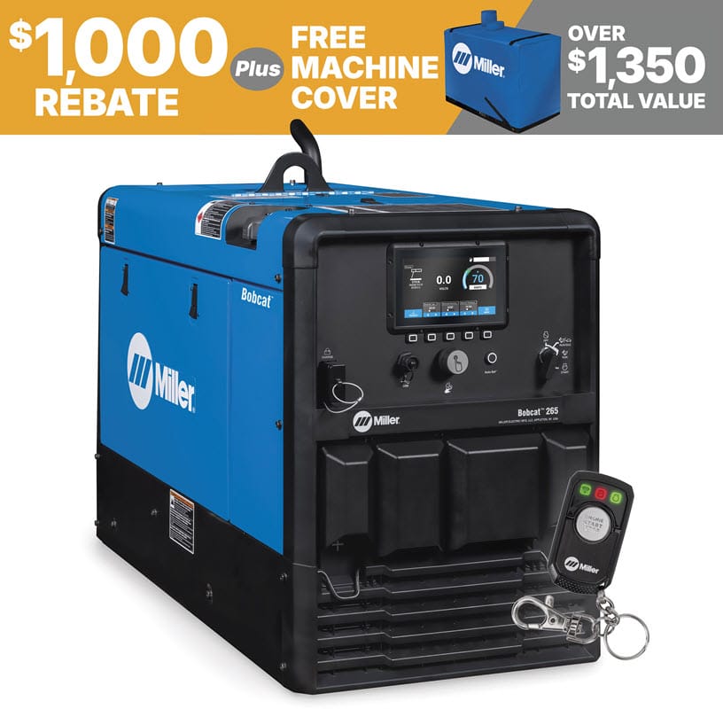 Miller Welders Miller Bobcat 265 Welder with Battery Charger 907826002