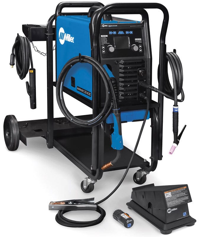 Miller Welders Miller Multimatic 220 AC/DC w/Dual Cylinder Cart & Wireless Foot Control 951000104