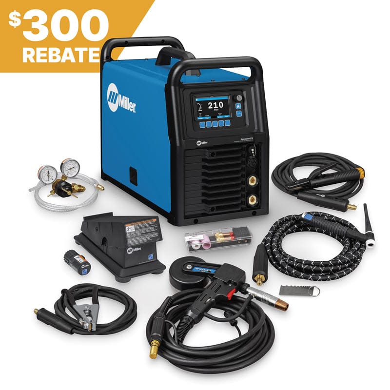 Miller Welders Miller Syncrowave 212 Air-Cooled TIG Package w/Spool Gun & Wireless Foot Control 951000253