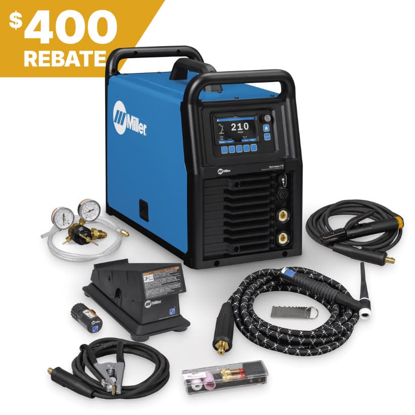 Miller Syncrowave 212 Air-Cooled TIG Welder Package w/Wireless Foot Control 907939