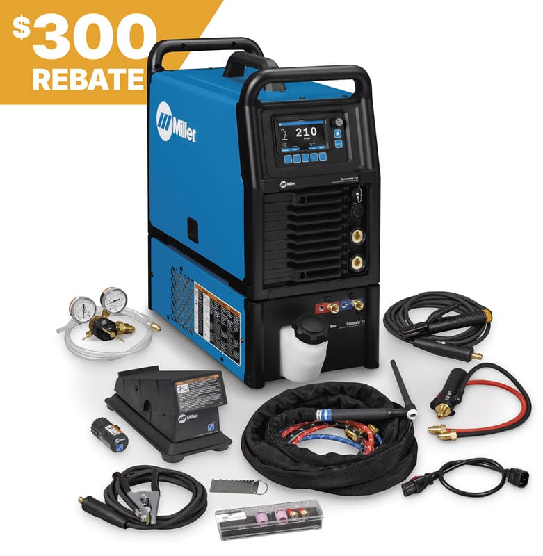 Miller Syncrowave 212 Water-Cooled TIG Welder Package w/Wireless Foot Control 951000254